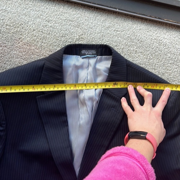 Tommy Hilfiger Navy Striped Suit Set Jacket and pants - Picture 5 of 16